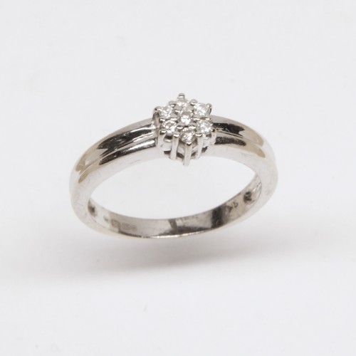 9ct White Gold Diamond Ring